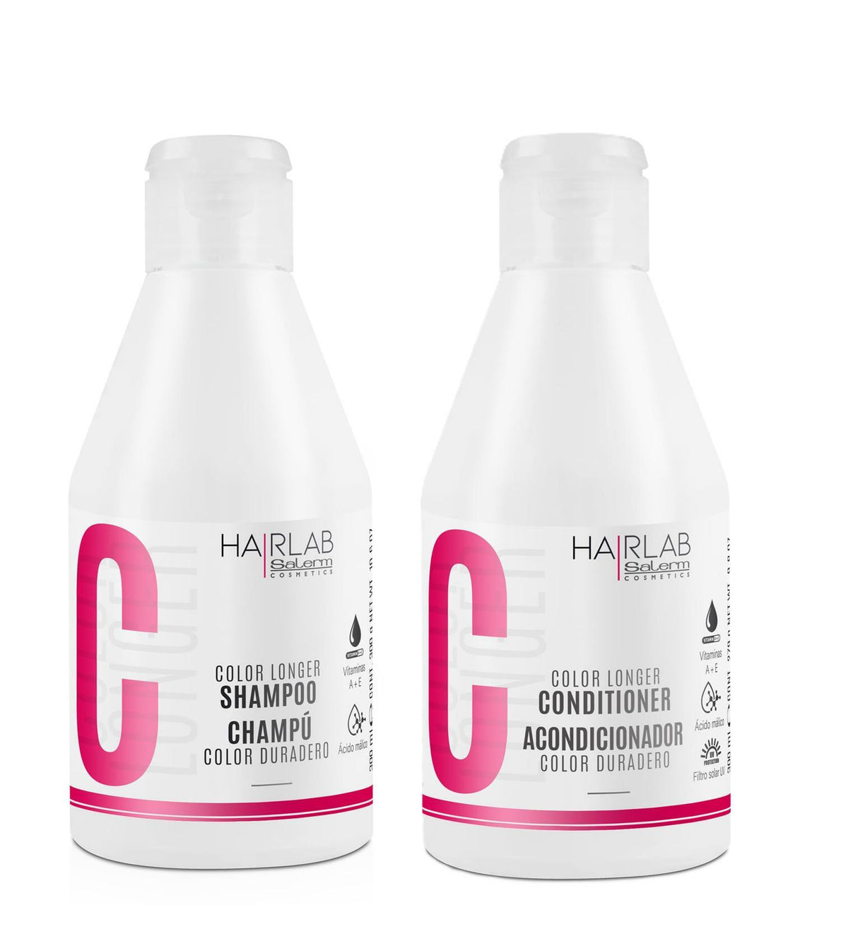 Salerm Cosmetics HAIRLAB COLOR LONGER 2-PIECE KIT,  Shampoo 10.6oz + Conditioner 9.8oz