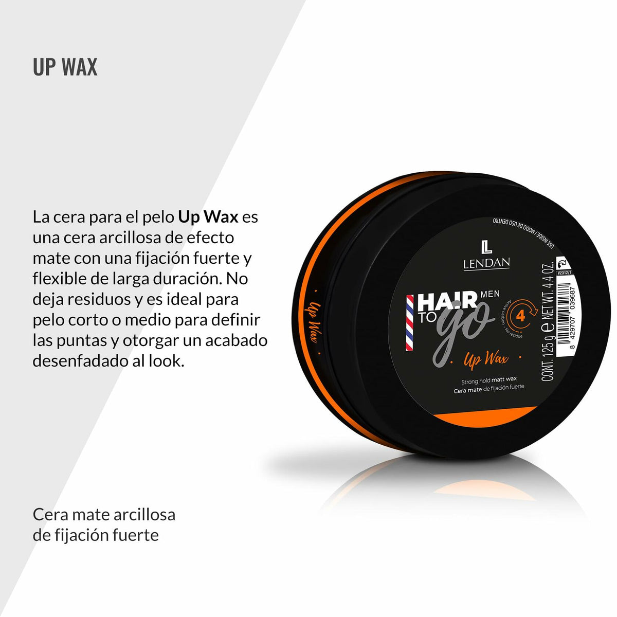 Lendan - Men’s Hair Wax - Hair To Go Men Up Wax - 125 ml