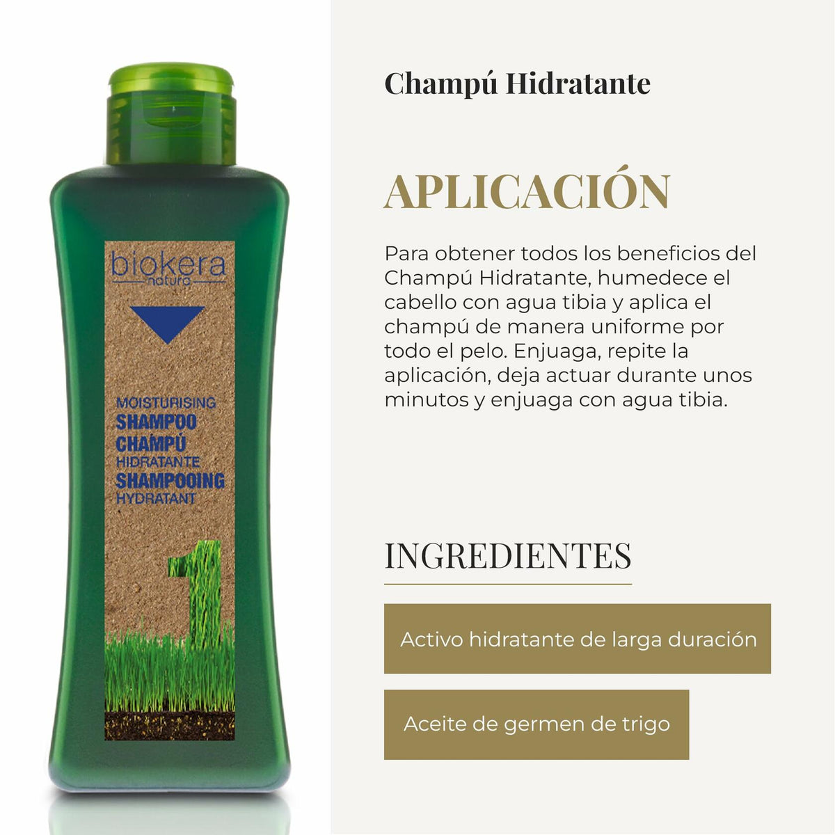 SALERM Biokera Natura Moisturizing Shampoo for Unisex, 10.8 Ounce