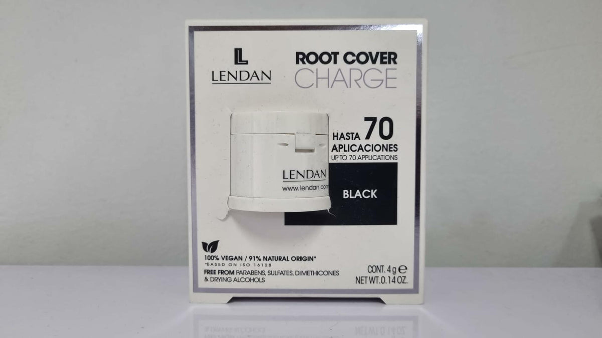 LENDAN - Root Cover Powder for Gray Hair - Root Cover Charge - 4 g - Black Color