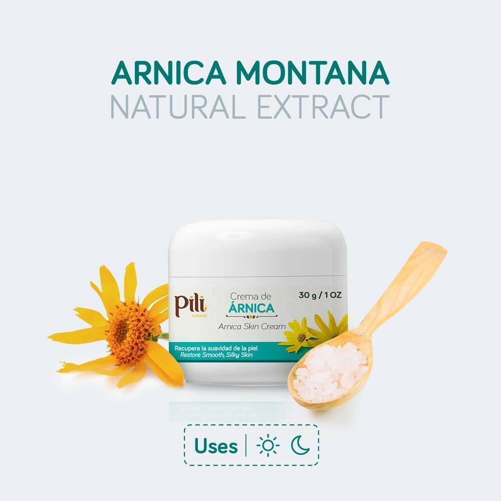 Pili Natural Arnica Cream (2 Pack)  - Restore Skin conditions - Crema de Arnica -1 oz