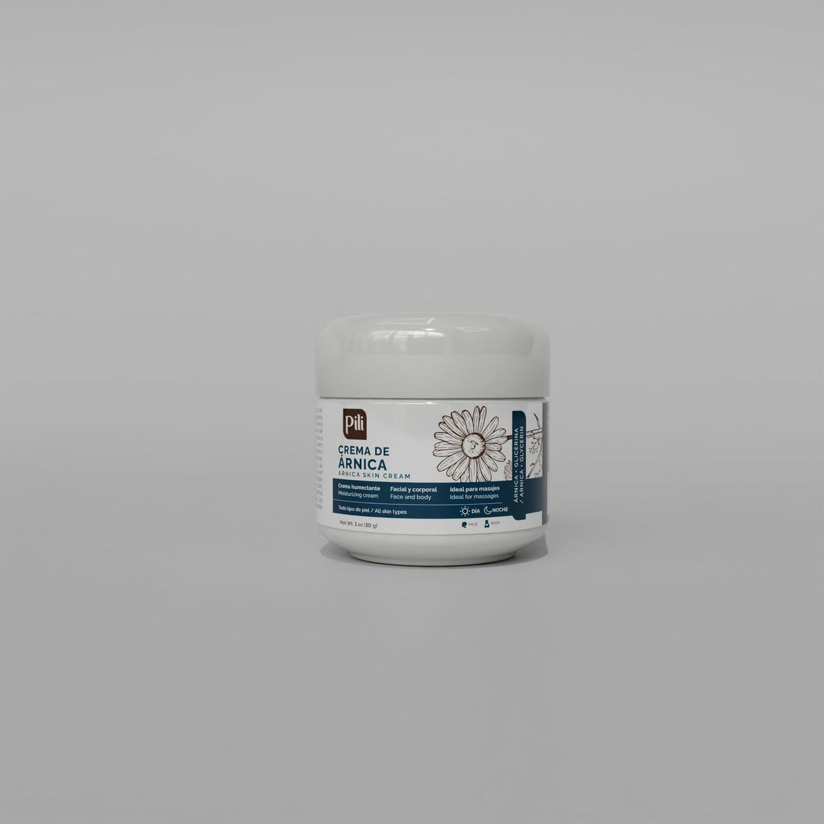 Pili Natural Arnica Cream (3 Pack)  - Restore Skin conditions - Crema de Arnica -1 oz