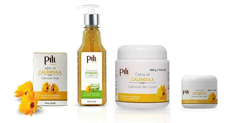 Pili Natural Calendula Cream (2 Pack)  - Moisturizing Cream for Rough, Dry, or Chapped Skin - Crema de Calendula (1 oz/Unit)