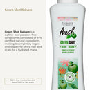 SALERM - Hair Conditioner - Green Shot Balm Biokera Fresh - 300 ml - with Apple, Green Tea, Mint, and Aloe Vera - Hydrates and Refresh the Scalp - Sulfate and Paraben-Free - Vegan