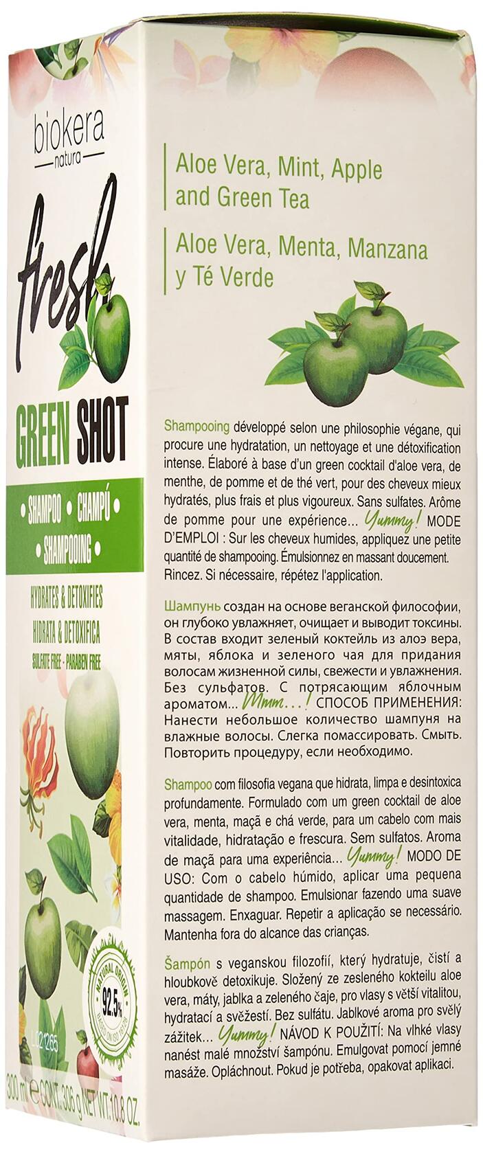 Salerm Biokera Fresh Green Shot shampoo for Unisex, 10.8 Ounce