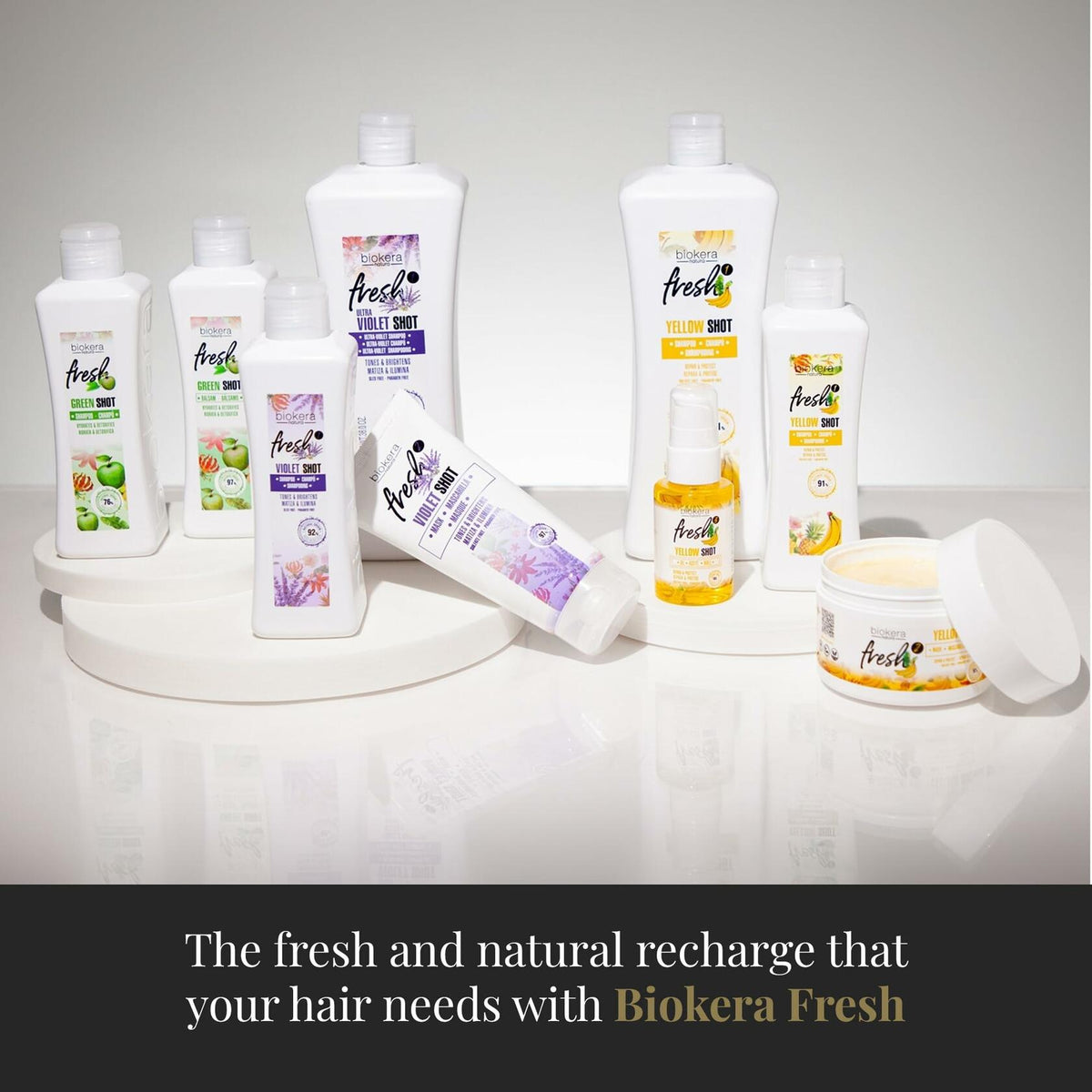 SALERM - Deep Repair Hair Mask - Biokera Fresh Yellow Shot Mask - 250 ml - Hydrates, Repairs, and Protects Hair - Anti-Frizz - Sulfate-Free and Paraben-Free