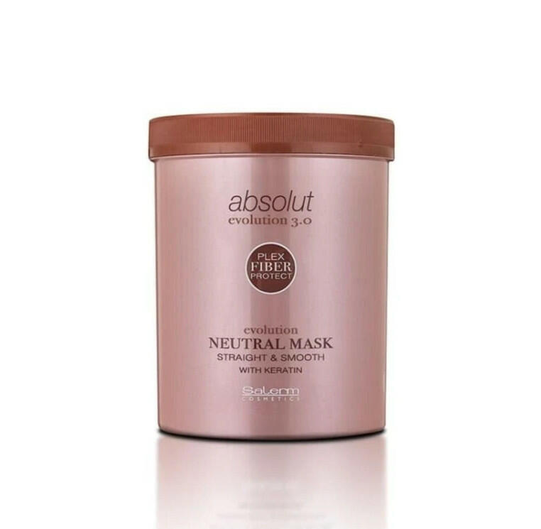 Salerm Absolut Evolution 3.0 Plex Fiber Protect, Neutral Mask Straight & Smooth with Keratin 32.1oz/1000m