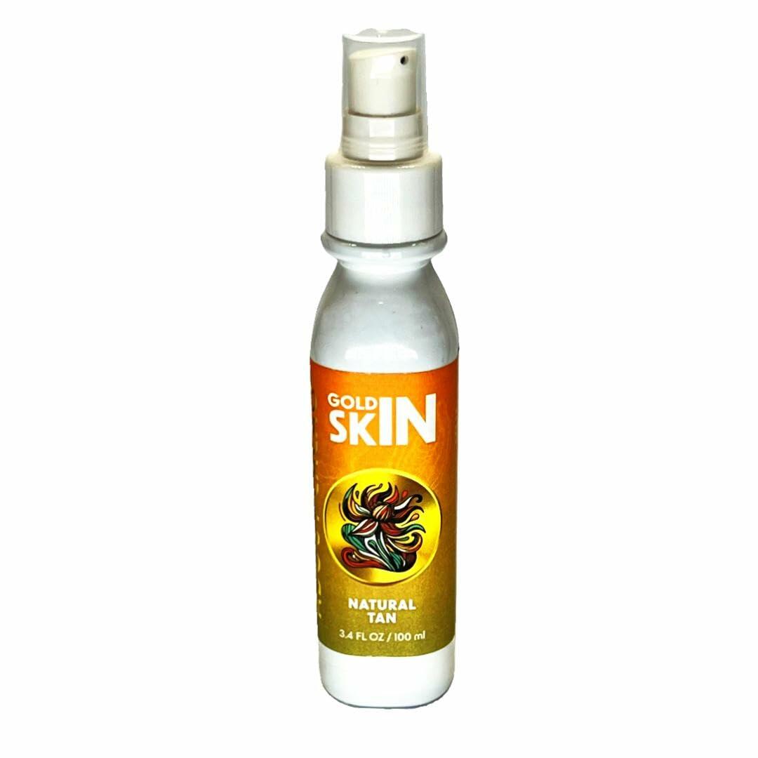 AboutCacao Gold Skin Natural Tan Spray, 100% Cacao, 3.4 fl.oz.