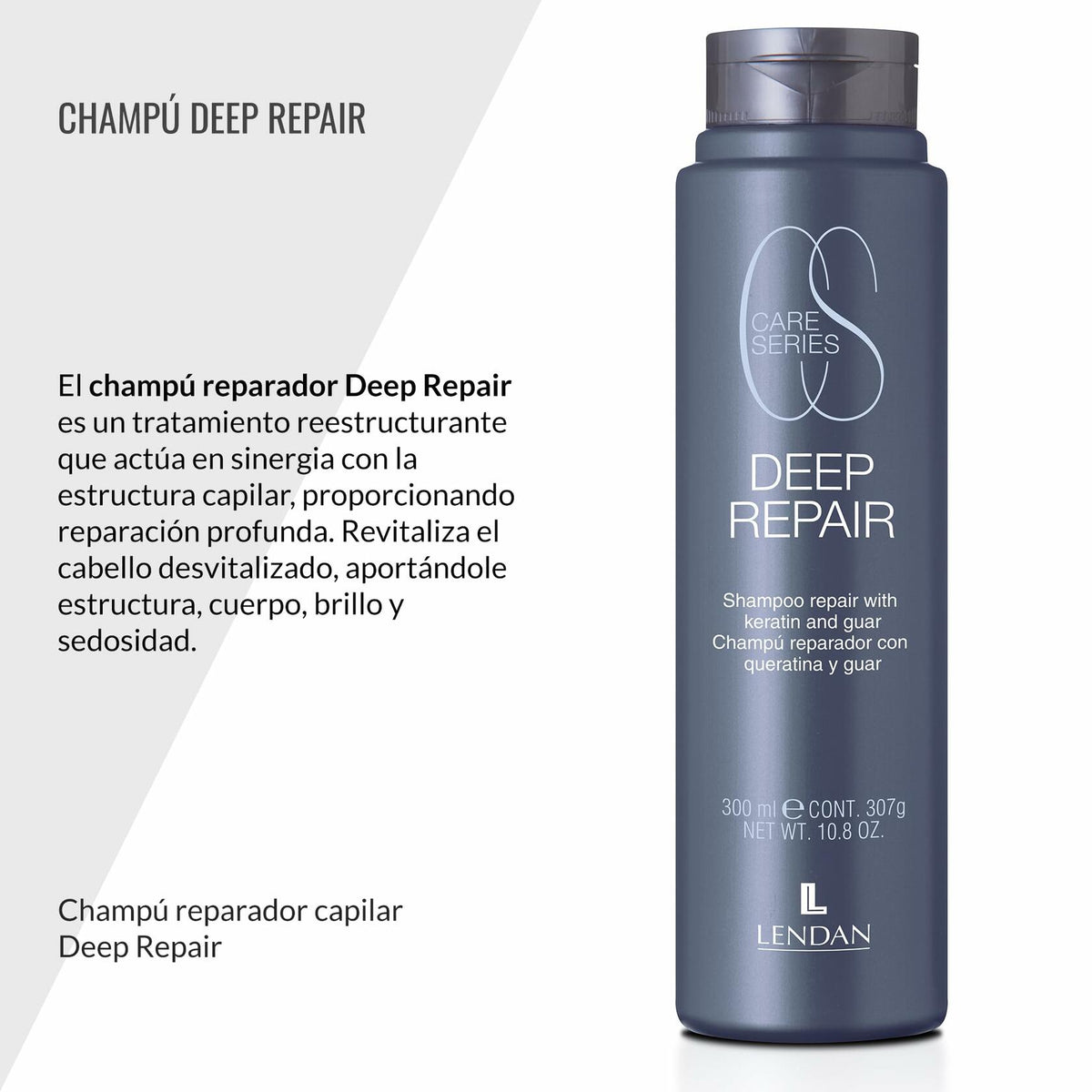 LENDAN - Care Series - Deep Repair Kit, Repairing Shampoo 300ml + Hair Mask 500ml + Leave-In Spray 200ml