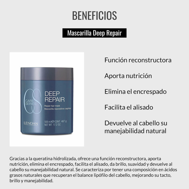 LENDAN - Care Series - Deep Repair Kit, Repairing Shampoo 300ml + Hair Mask 500ml + Leave-In Spray 200ml
