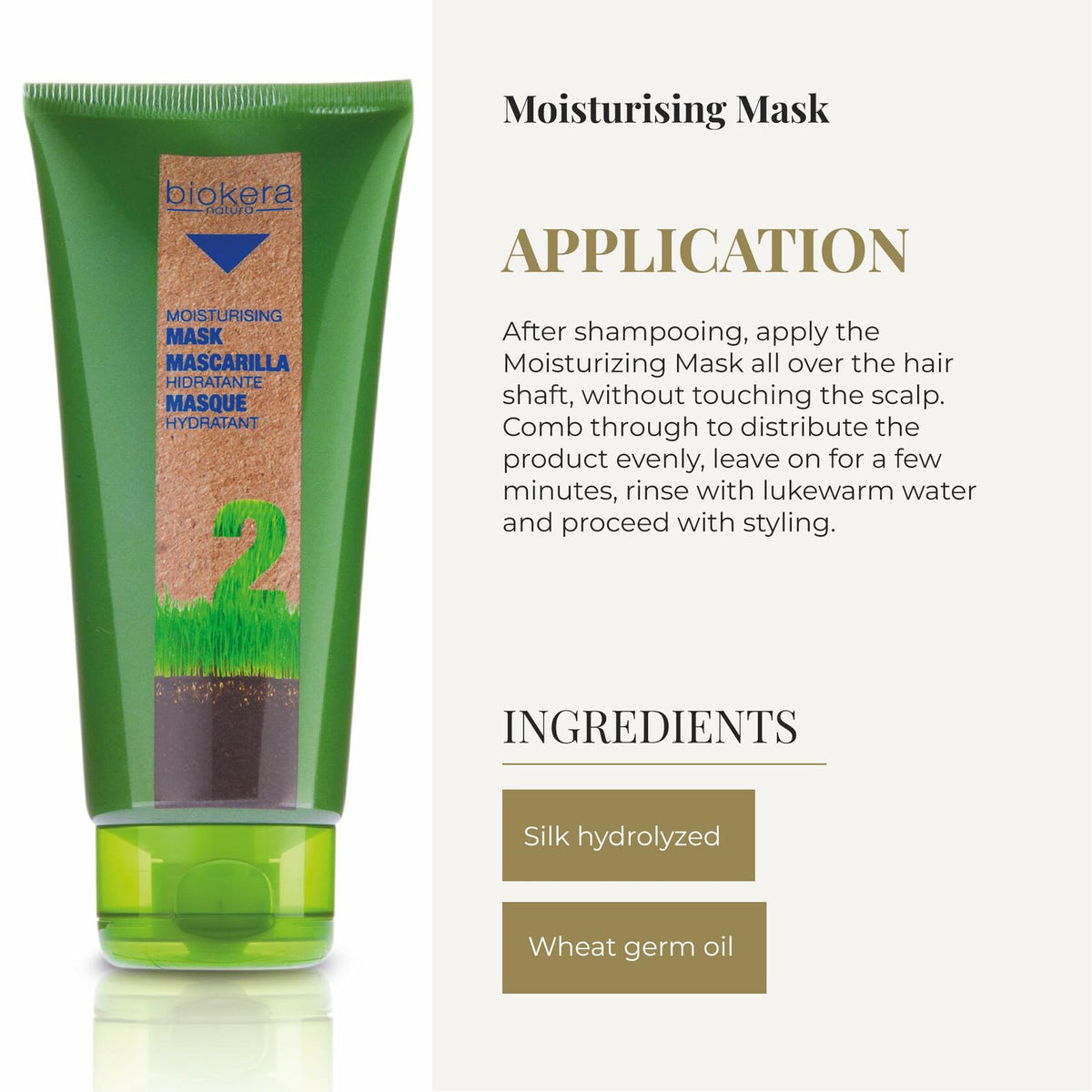 Salerm Biokera Natura Moisturizing Shampoo 10.8oz & Mask 7.1oz Combo by Salerm