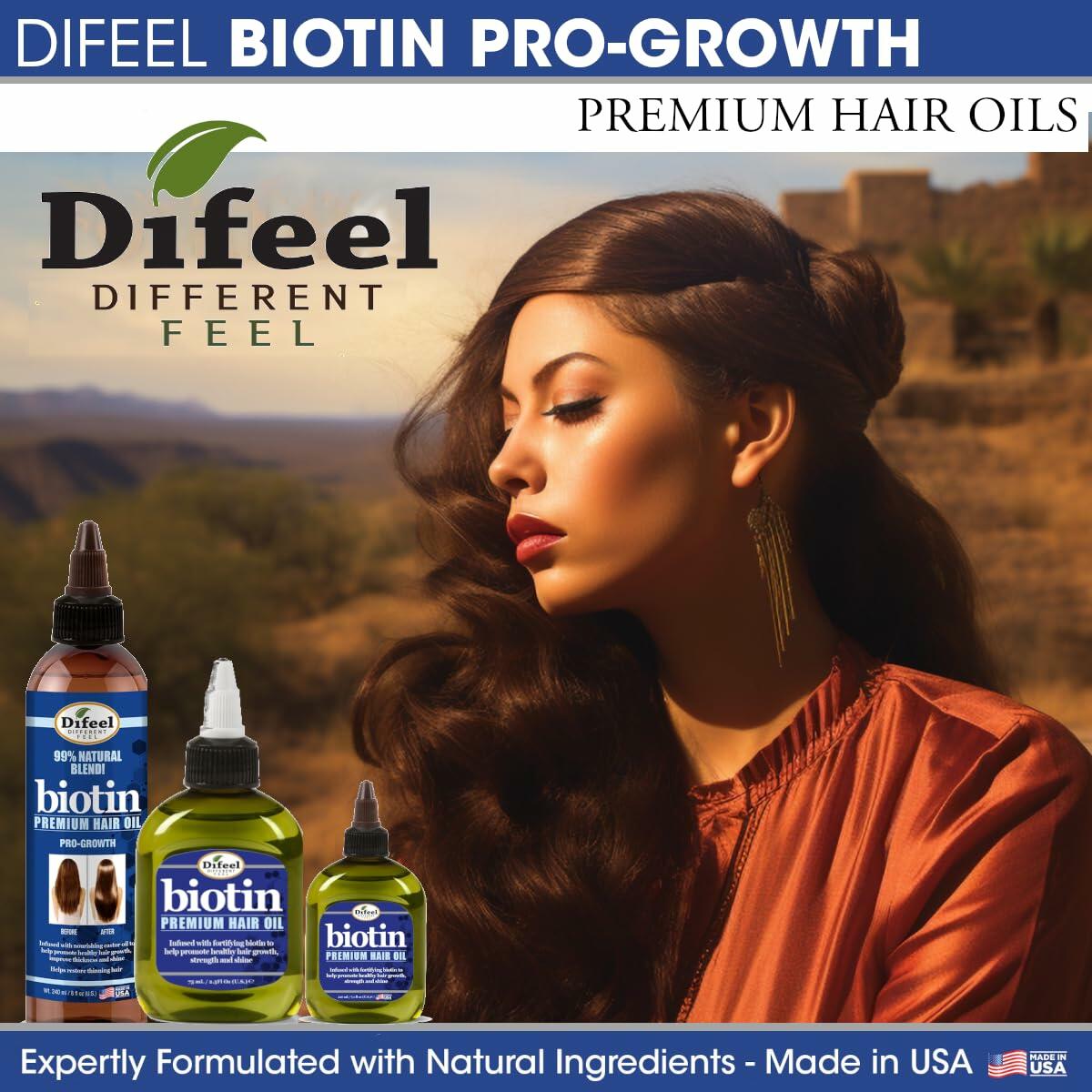 Difeel Premium Biotin Hair Oil 7.1 oz. (PACK OF 4)