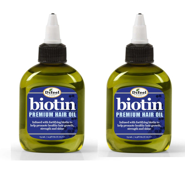 Difeel Premium Biotin Hair Oil 2.5 oz. (Pack of 2)