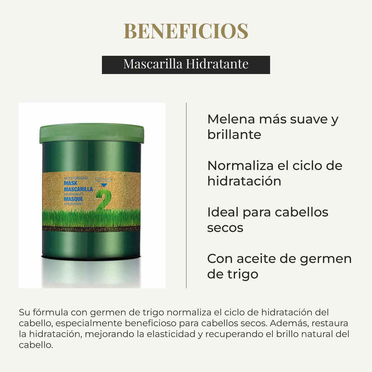 SALERM - Moisturizing Mask Biokera Natura - 1000 ml