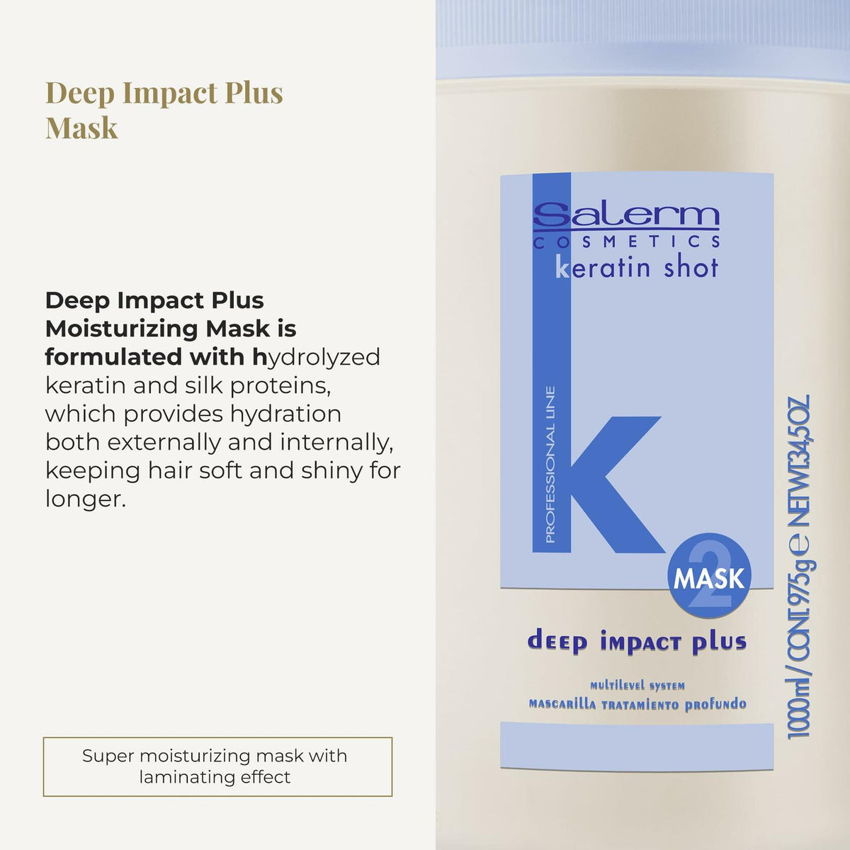 SALERM - Hydrating Hair Mask - Deep Impact Plus - 1000 ml