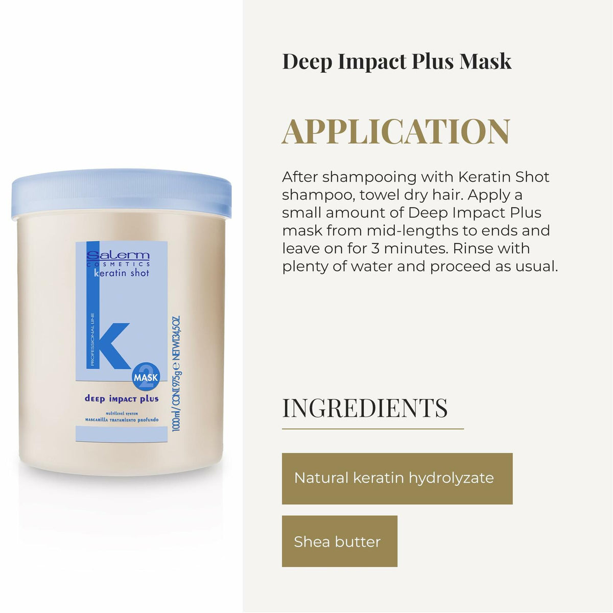 SALERM - Hydrating Hair Mask - Deep Impact Plus - 1000 ml