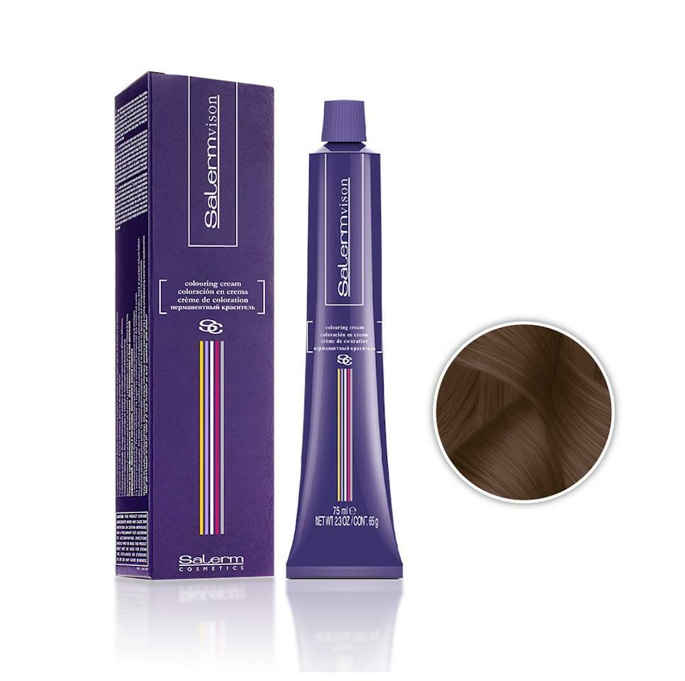 Salermvison Hair Coloring Cream #5.735 Light Brown Brazilian Chocolate, 2.3 Ounce / 75 Milliliter
