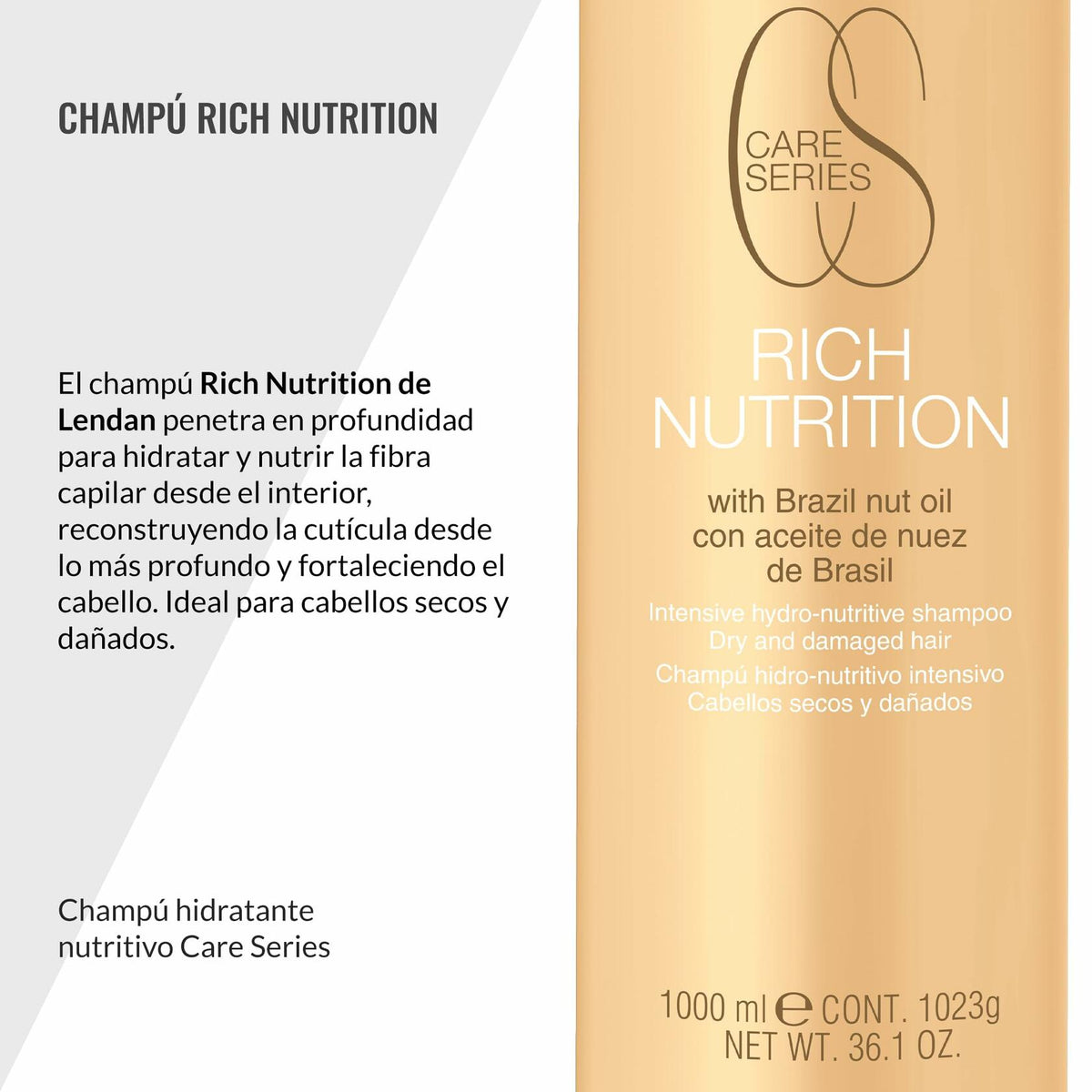 Lendan - Nourishing Shampoo - Rich Nutrition - 1000 ml