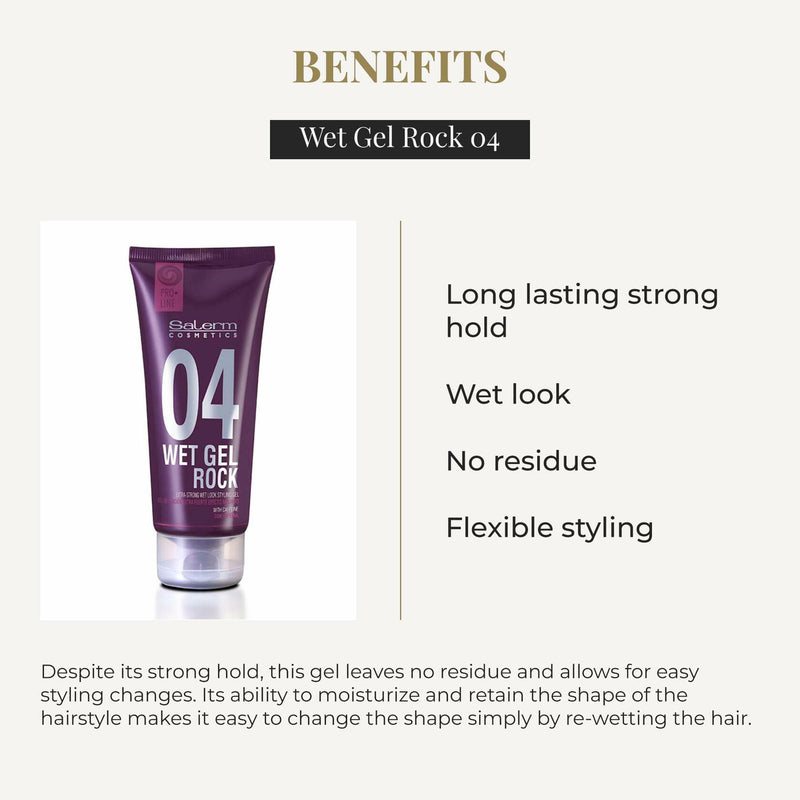 SALERM - Hair Styling Gel - Pro Line Wet Gel Rock 04-200 ml