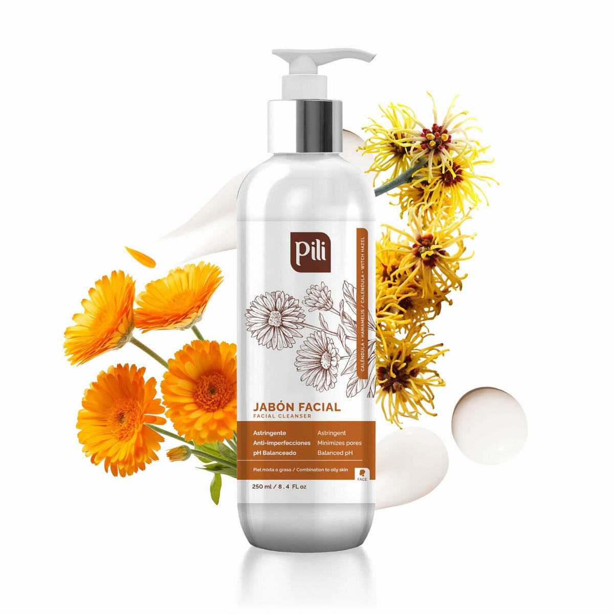 Pili · Limpiador facial de caléndula