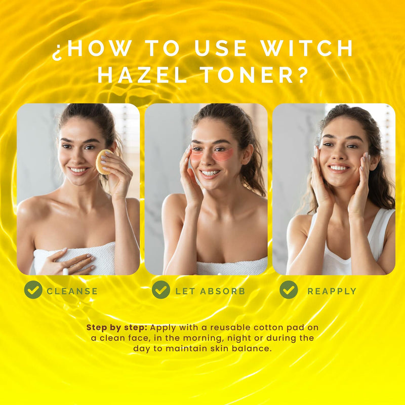 PILI Witch Hazel Facial Toner. Control Excess Oil & Shine. Natural Astringent & Facial Toner. Moisturizer for Acne Prone Skin with Refreshing Witch Hazel, Hamamelis Virginiana. 8.4 oz