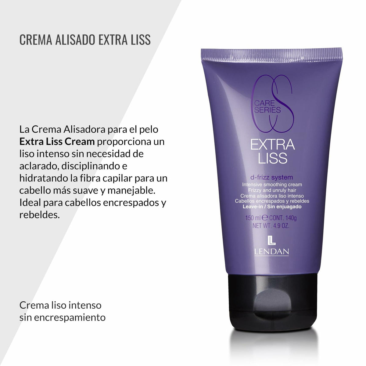 LENDAN - Straightening Cream - Extra Liss Smoothing Cream - 150 ml - for Frizzy and Unruly Hair - Leave-In - Hydrates and Disciplines Hair Fiber - Eases Straightening - Anti-Frizz