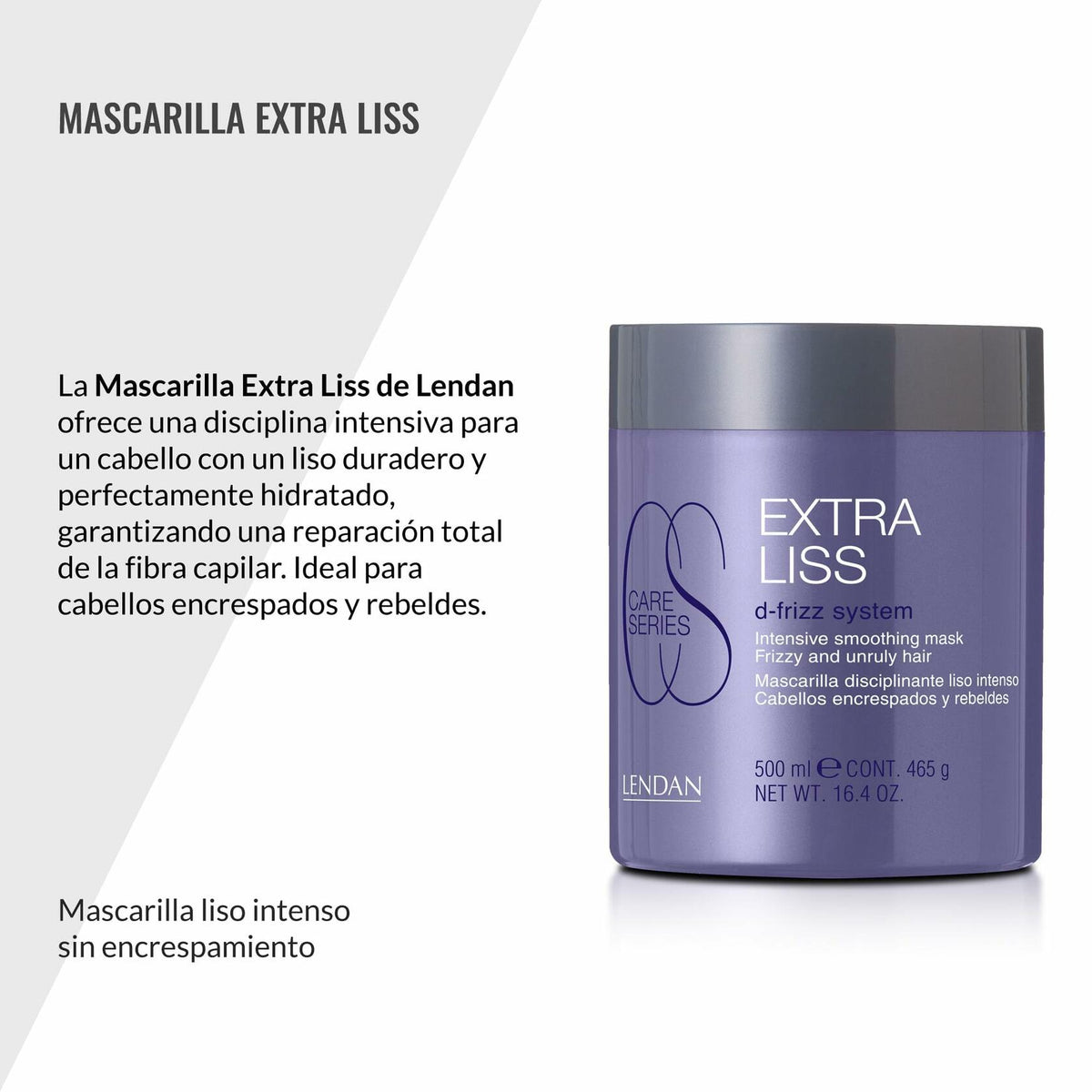 Lendan - Smoothing Hair Mask - Extra Liss Mask - 500 ml - for Frizzy and Unruly Hair - Hydrates, Nourishes, and Repairs the Cuticle - for Long-Lasting Smoothness - Anti-Frizz Hair