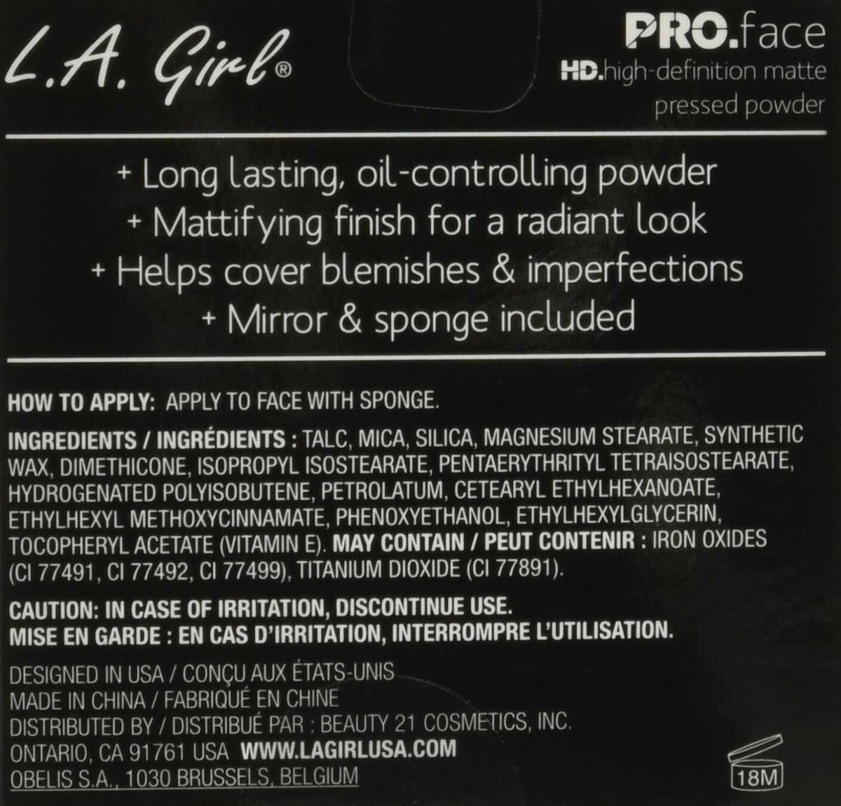 L.A. Girl Pro Face HD Matte Pressed Powder (3 Pack) - 610 Classic Tan