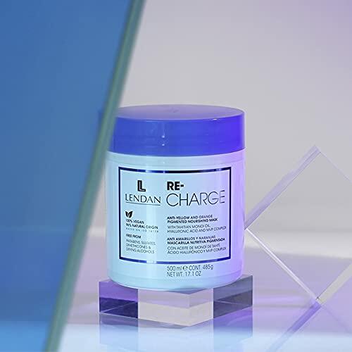 Lendan Anti-Orange Kit with Blue Pigments, Blue Charge Shampoo 300ml + Re-Charge Mask 500ml