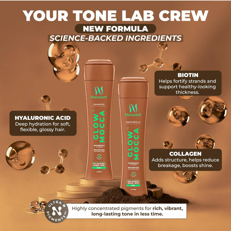 naissant Glow Mocca Hair Toning Shampoo (Glow Mocca) 10.1 Fl Oz