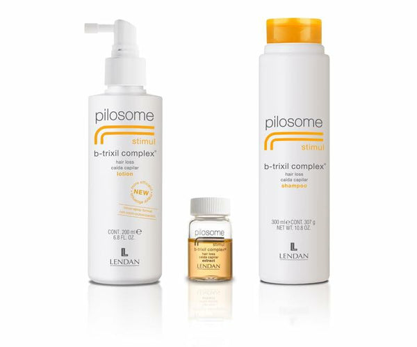 Lendan - Pilosome Stimul B-Trixil Complex Kit - Shampoo 300 ml, Lotion 200 ml, and Complex Extract - 6 x 6 ml