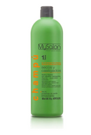 MySalon Shampoo for Dry & Damaged Hair - With Linseed & Silk Proteins 1000ml / 36.0 oz - Step 1