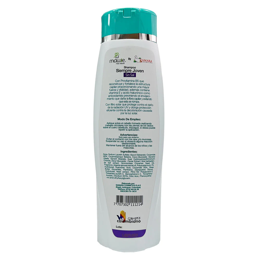 Mawie Younger Looking 3-Piece Hair Care Kit – Restorative Shampoo (15.2 fl oz / 450 ml), Conditioning Treatment & Deep Hair Mask with Hyaluronic Acid, Caviar, Green Tea, Argan & Andiroba | Salt & Paraben Free with UV Filter