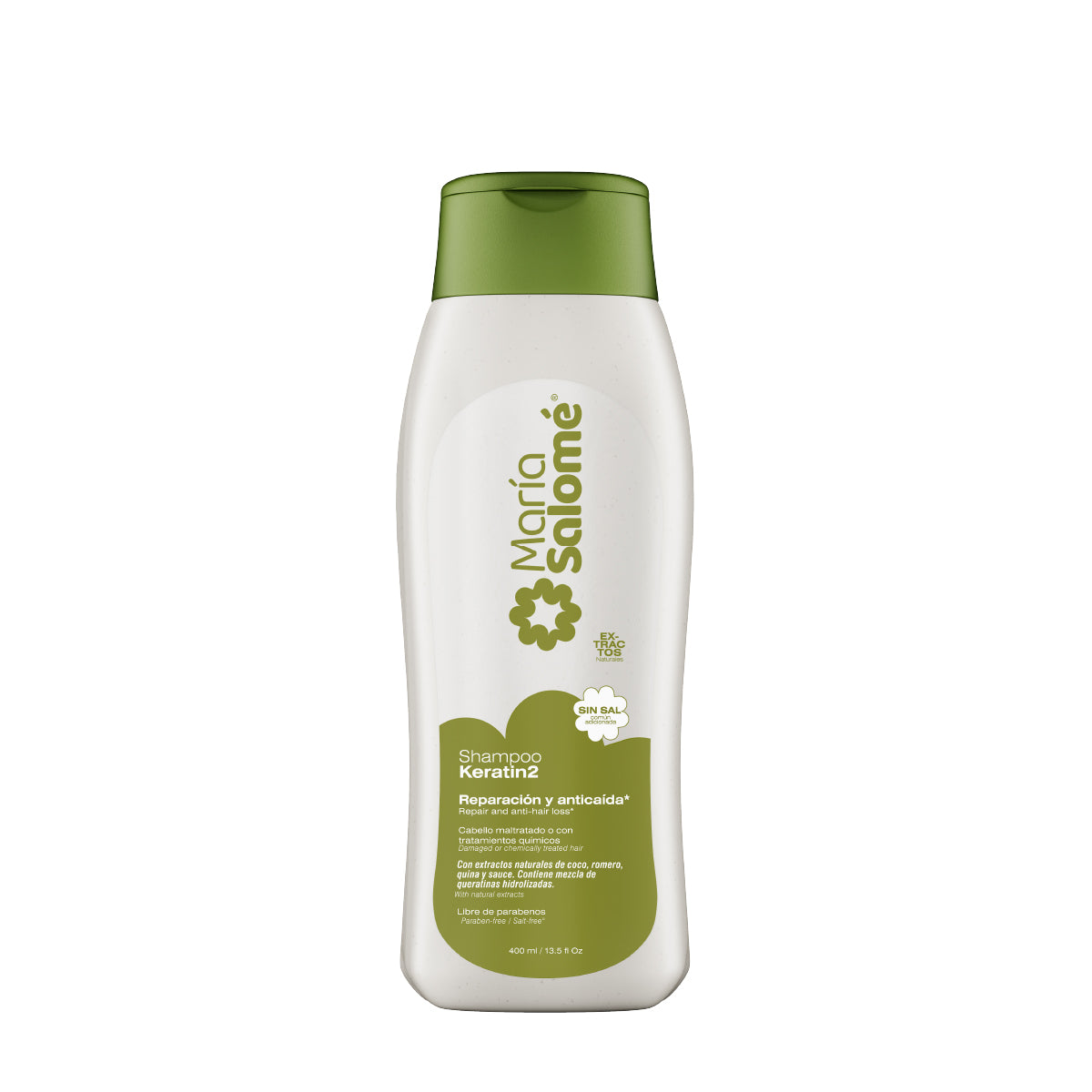 Maria Salome Keratin2 Hair Repair and Loss Prevention kit of Shampoo 13.5 fl.oz. - Conditioner 13.5fl.oz. - Mask 11.8 fl.oz. Natural Products for Thinning Hair