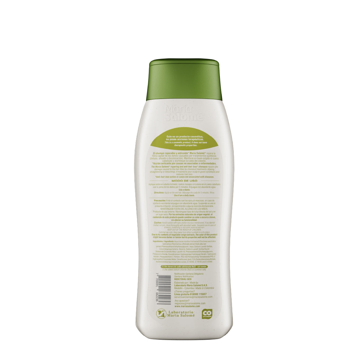 Maria Salome Keratin 2 Hair Shampoo Dual Repair 13.5 fl.oz. | Shampoo Queratina Doble Reparacion