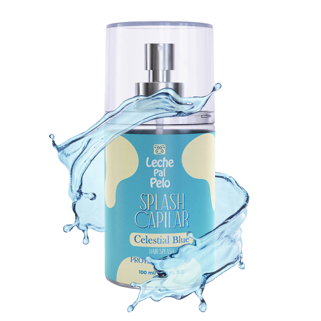 Leche Pal Pelo Celestial Blue Hair Splash, Refreshing Hair Mist with Provitamin B5 & Amino Acids, UV Protection, Silicone‑Free, Daily Use – 100 ml