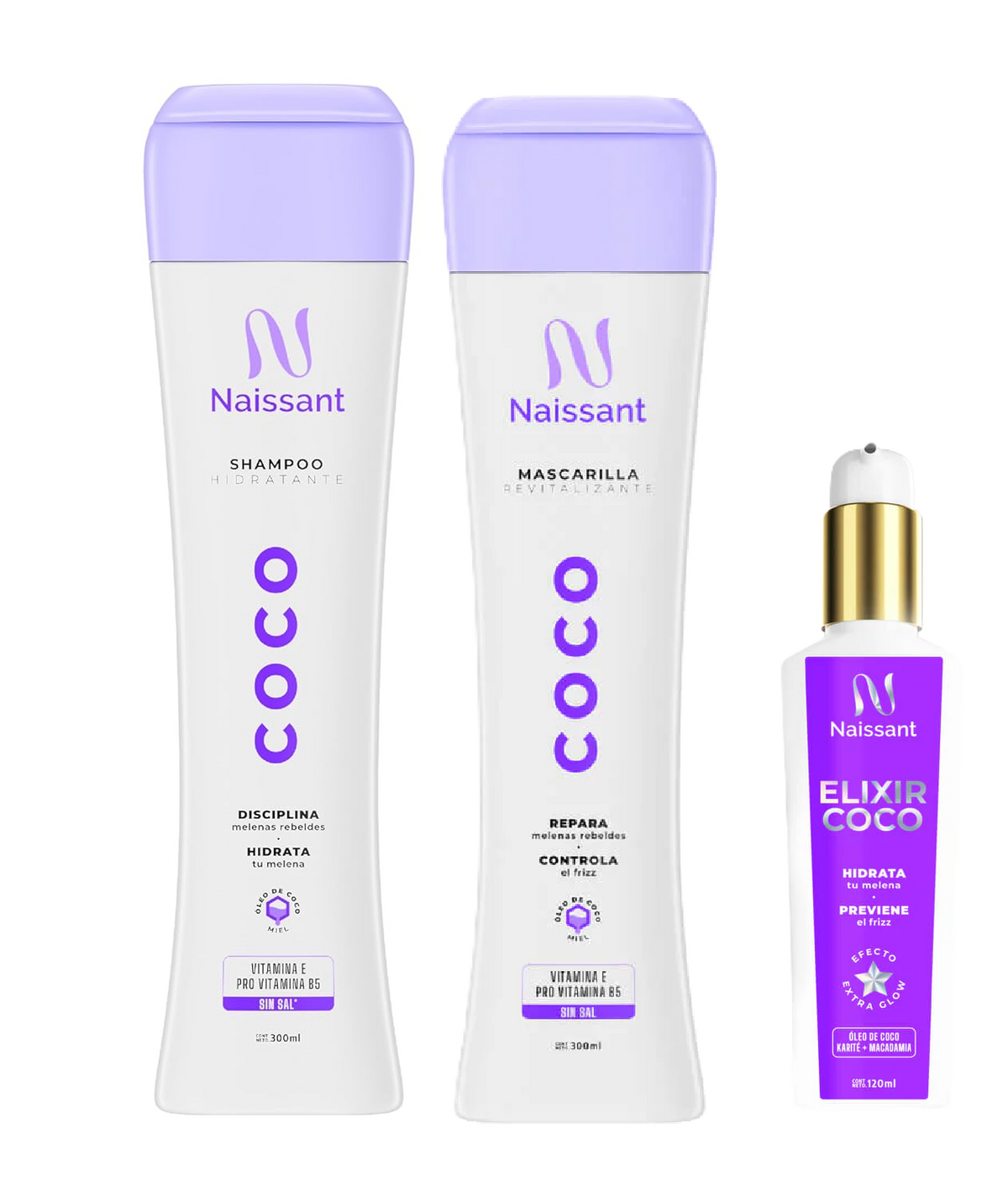 Naissant Professional Coconut Oil Line for Hair Hydration - Linea de Coco