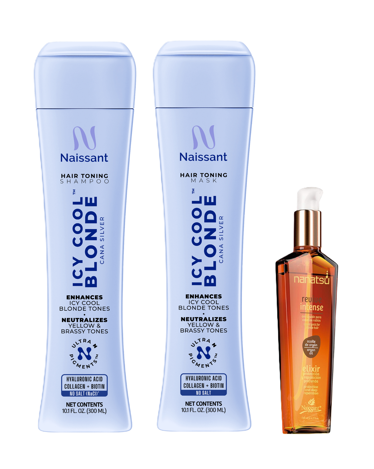 Naissant Professional Ice Cool Blonde - Cana Silver Matiz Hair Color Intensifier and Tone Corrector.