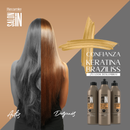 Recamier Professional Salon In Braziliss Kerat-in Amino Complex Hair System Shampoo-Treatment-Mask 3 x 35.27 fl. oz. each