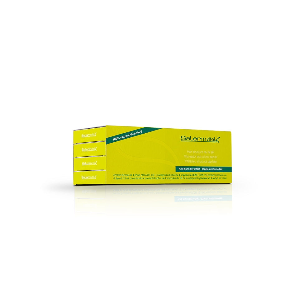 Salerm Cosmetics SalermVital Hair Structure Revitalizer Vitamin E - box of 4 vials (0.44oz ea)