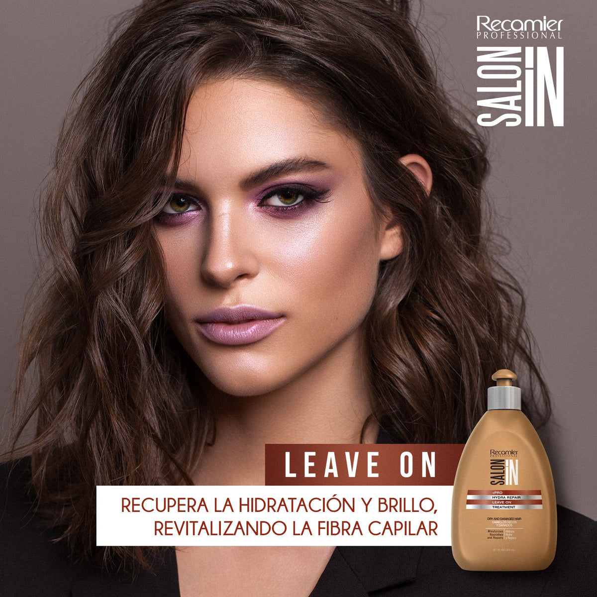 Recamier Professional Salon In +Pro Hydra Repair Hair Leave On Treatment 10.1oz + 2 SOS Hydra Repair - Tratamiento Reparador Hidratante Cabello Seco y Maltratado