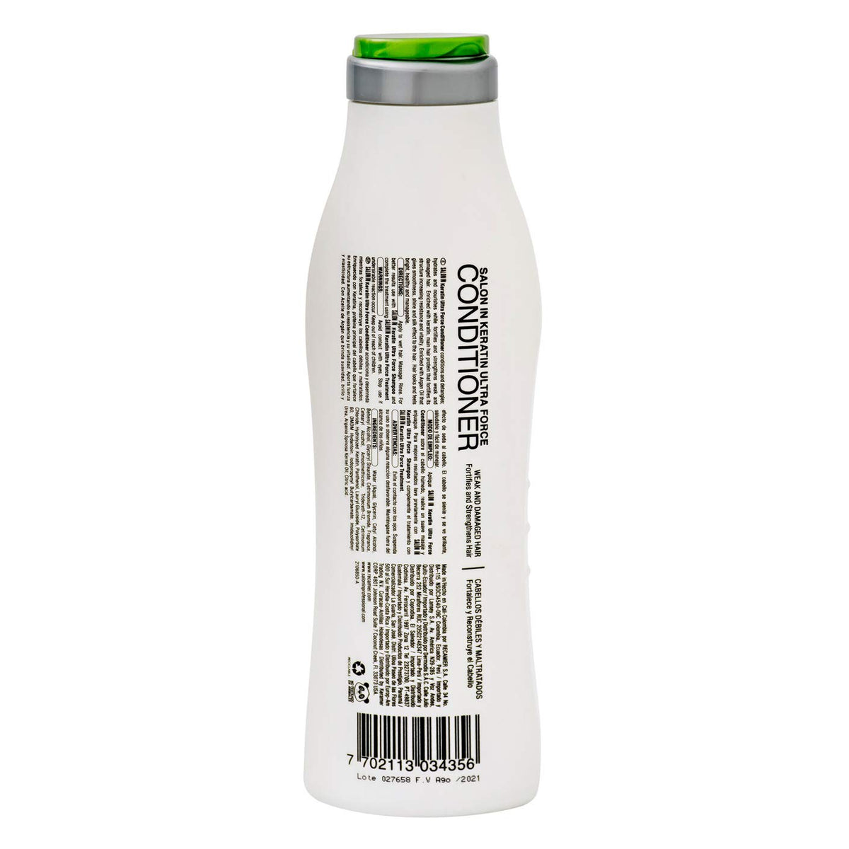 Recamier Professional Salon In +Pro Keratin Ultra Force Hair Conditioner 10.10z - Acondicionador con Keratina para el Cabello Debil y Maltratado