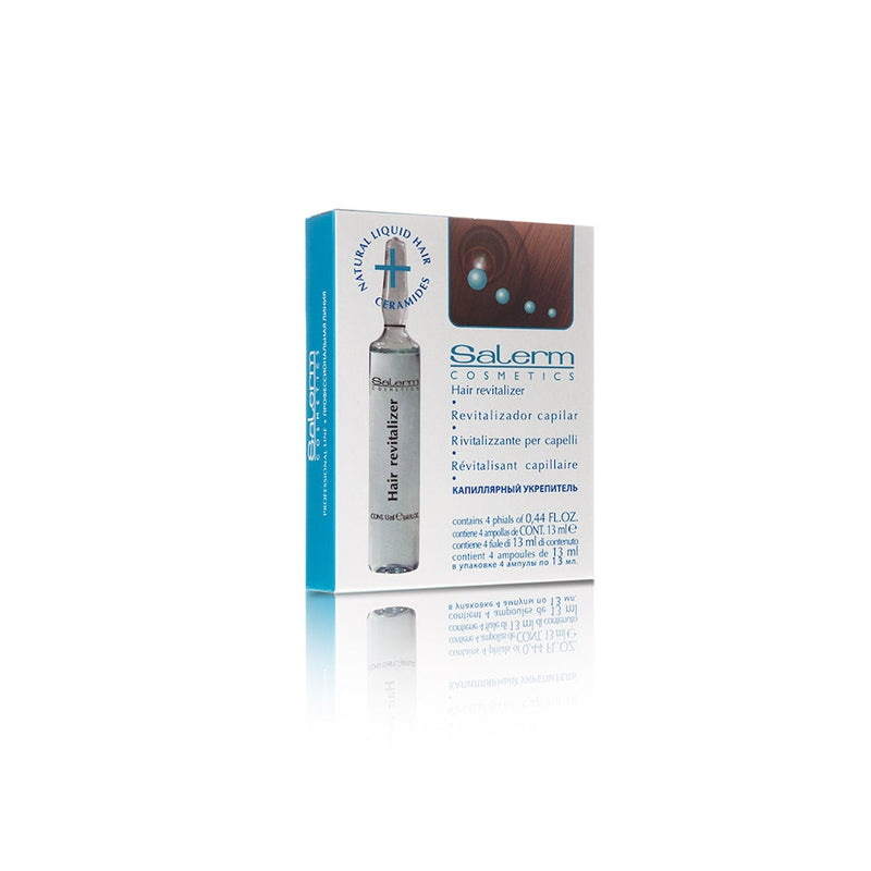 Salerm Cosmetics Hair Scalp Revitalizer Natural Liquid Hair Ceramides - box of 4 vials (0.44oz ea) - 8 Pack