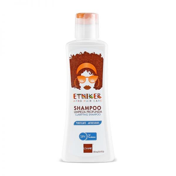 L'MAR Professional Etniker Afro Hair Care Deep Cleansing Shampoo 8.4oz | LMAR Champu Etniker Afro Limpieza Profunda