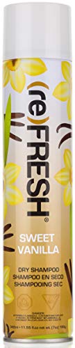 (re)FRESH - DRY SHAMPOO for Absorbing Hair Oil, Sweat, and Odor (Sweet Vanilla, 11.55 fl. oz.)