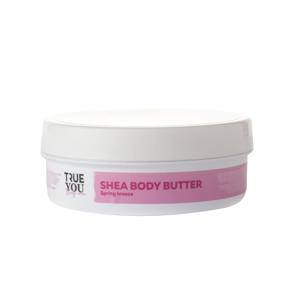 TRUE YOU Shea Body Butter Lotion Spring Breeze with Natural Extracts and Vitamin E Hydrating Gentle Purifying Cleanser, For Daily Use, Day and Night Moisturizer 6.7 oz