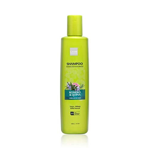 L’mar Champu Extracto Natural Romero & Quina Cabellos Oscuros Nutre Hidrata Brillo Natural | Rosemary and Quina Dark Hair Nourishes Hydrates and Gives Natural Shine Lmar 33.8Oz-1000ml
