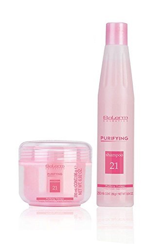 Salerm Cosmetics Purifying Emulsion 21 Therapy Shampoo and Mask kit