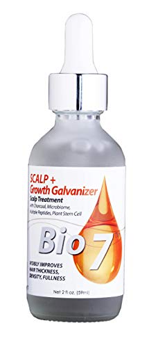 Bio7 Scalp + Galvanizer Hair Treatment with Charcoal | Actigro Complex | Multiple Peptides | Plant Stem Cells - 2fl oz