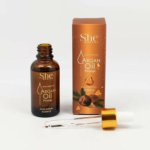 S.he Makeup Argan Oil Face Primer for healthy & bright skin 0.85 fl. oz.